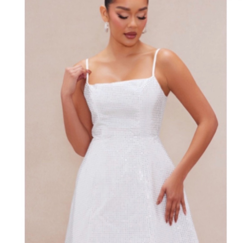 Fashion Nova White Strapless Dress
